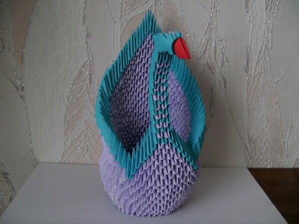Πώς να κάνει ένα origami κύκνο από τις ενότητες - βήμα προς βήμα οδηγίες με φωτογραφίες και βίντεο