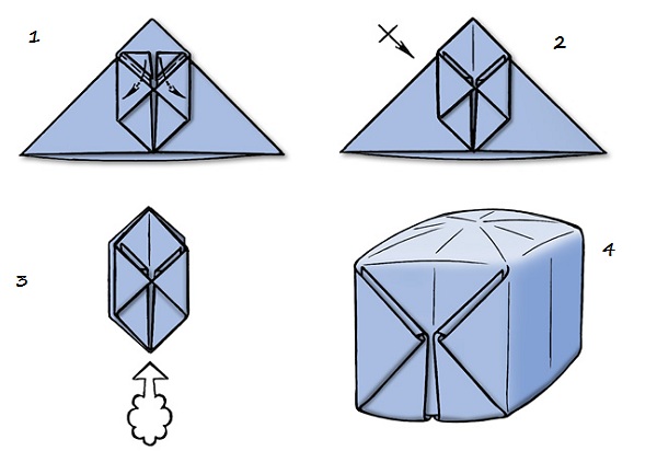 χιονάνθρωπος origami για αρχάριους