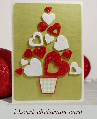 Χριστουγεννιάτικη κάρτα με στυλ scrapbooking για το νέο έτος 2015 με δικά της χέρια
