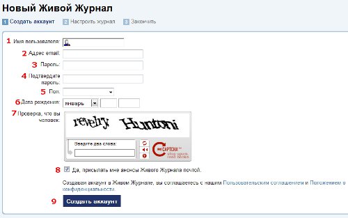 Πώς να φτιάξετε LJ; Εγγραφή στο LiveJournal