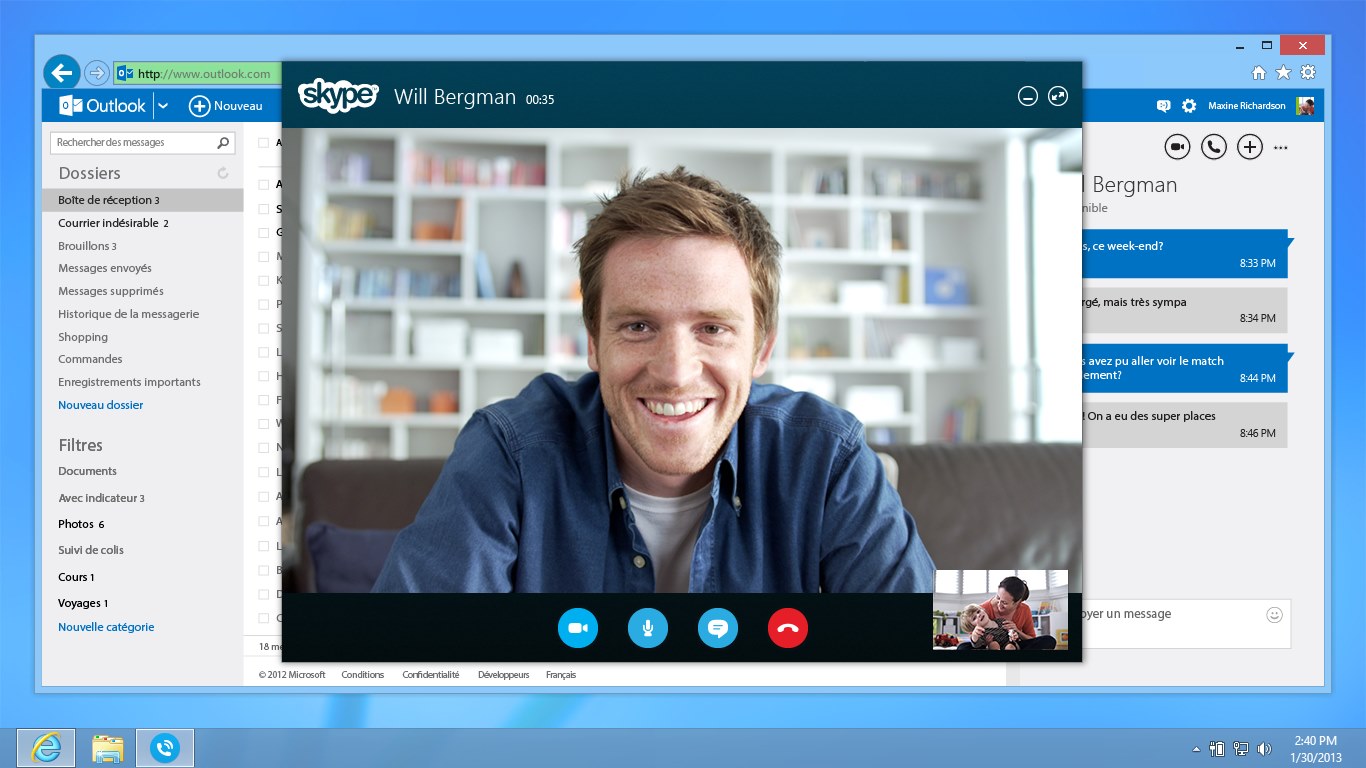 άνθρωπος στο skype