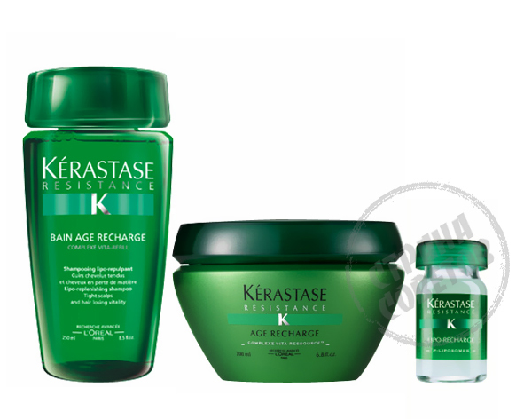 Kerastase Ανθεκτικότητα Age Recharge σαμπουάν, μάσκα, συμπύκνωμα