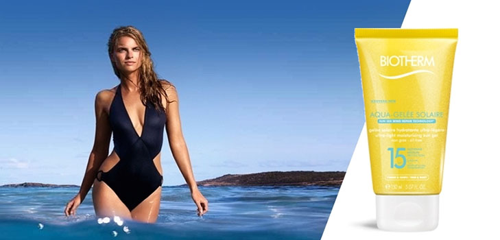 Παραλία Biotherm Aqua-Gelée Solaire για βελούδινο δέρμα