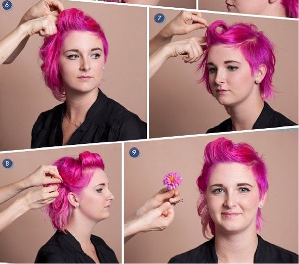 Hairstyle για το Νέο Έτος του Firecracker από τα χέρια του - ιδέες μόδας για μικρές, μεσαίες, μακριά μαλλιά, φωτογραφία