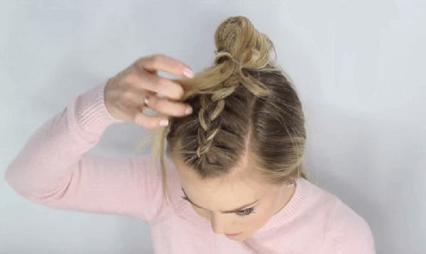 Hairstyle για το Νέο Έτος του Firecracker από τα χέρια του - ιδέες μόδας για μικρές, μεσαίες, μακριά μαλλιά, φωτογραφία