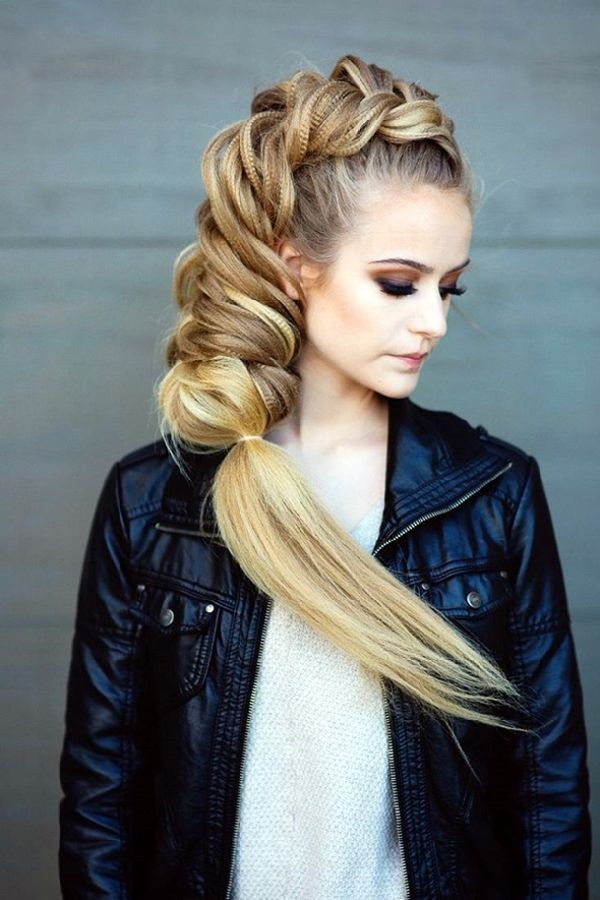 Hairstyle για το Νέο Έτος του Firecracker από τα χέρια του - ιδέες μόδας για μικρές, μεσαίες, μακριά μαλλιά, φωτογραφία