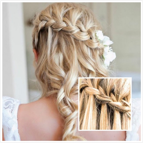 Hairstyles στο χορό: μακριά μαλλιά