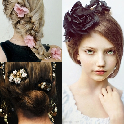 Hairstyles με λουλούδια 2013