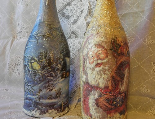 Decoupage της σαμπάνιας για το νέο έτος