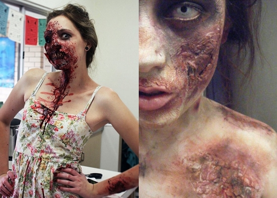 Zombie Makeover για Απόκριες: φωτογραφία, βίντεο πώς να φτιάξετε τα χέρια σας