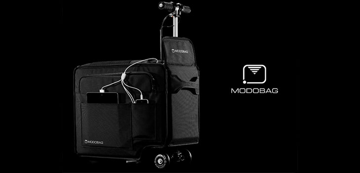 Modobag για ζωντανή διαδρομή: η πρώτη βαλίτσα με μοτέρ
