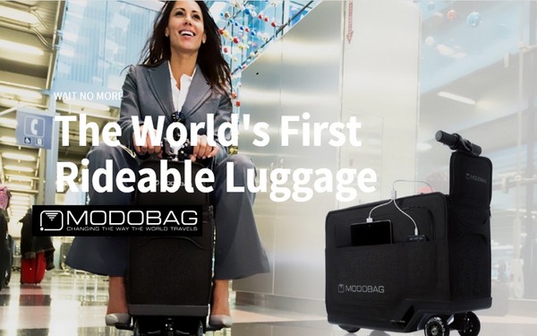 Modobag για ζωντανή διαδρομή: η πρώτη βαλίτσα με μοτέρ