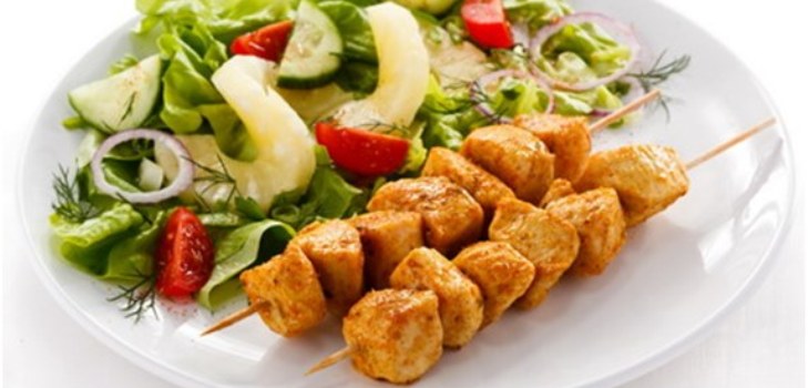 shish kebab με λαχανικά
