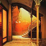 Art nouveau στυλ στο εσωτερικό